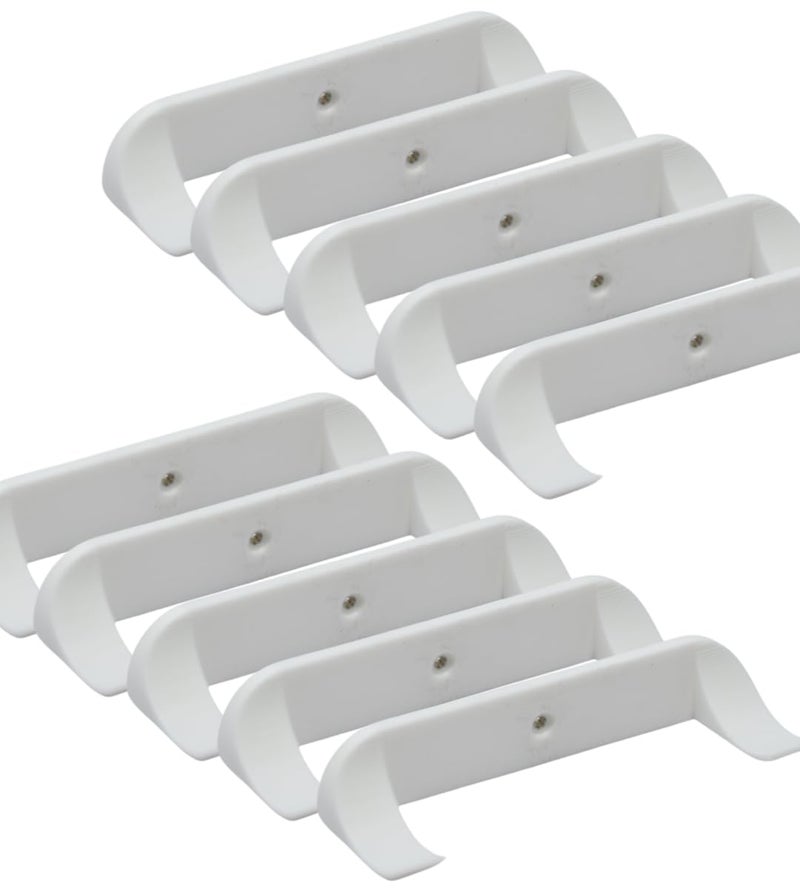 Chatelet Collectible Car Display Wall Mount | Low Profile Design Compatible with Lego Car Models | Display Cars by Wheels on Wall | Made in USA (White 10-Pack) - Image 1
